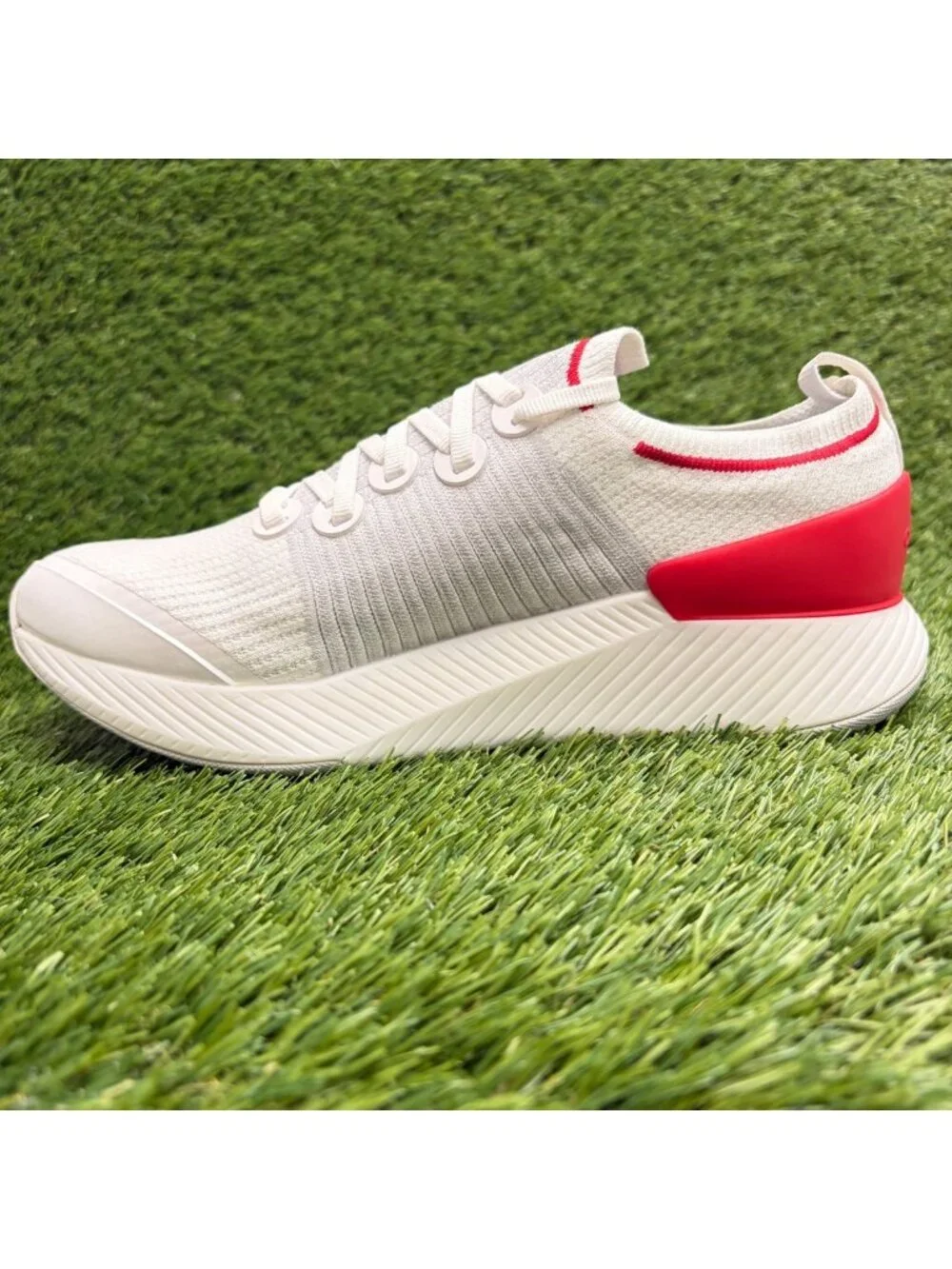 Allbirds Tree Gliders Womens Size 8.5 White Red Athletic Running Shoes Sneakers